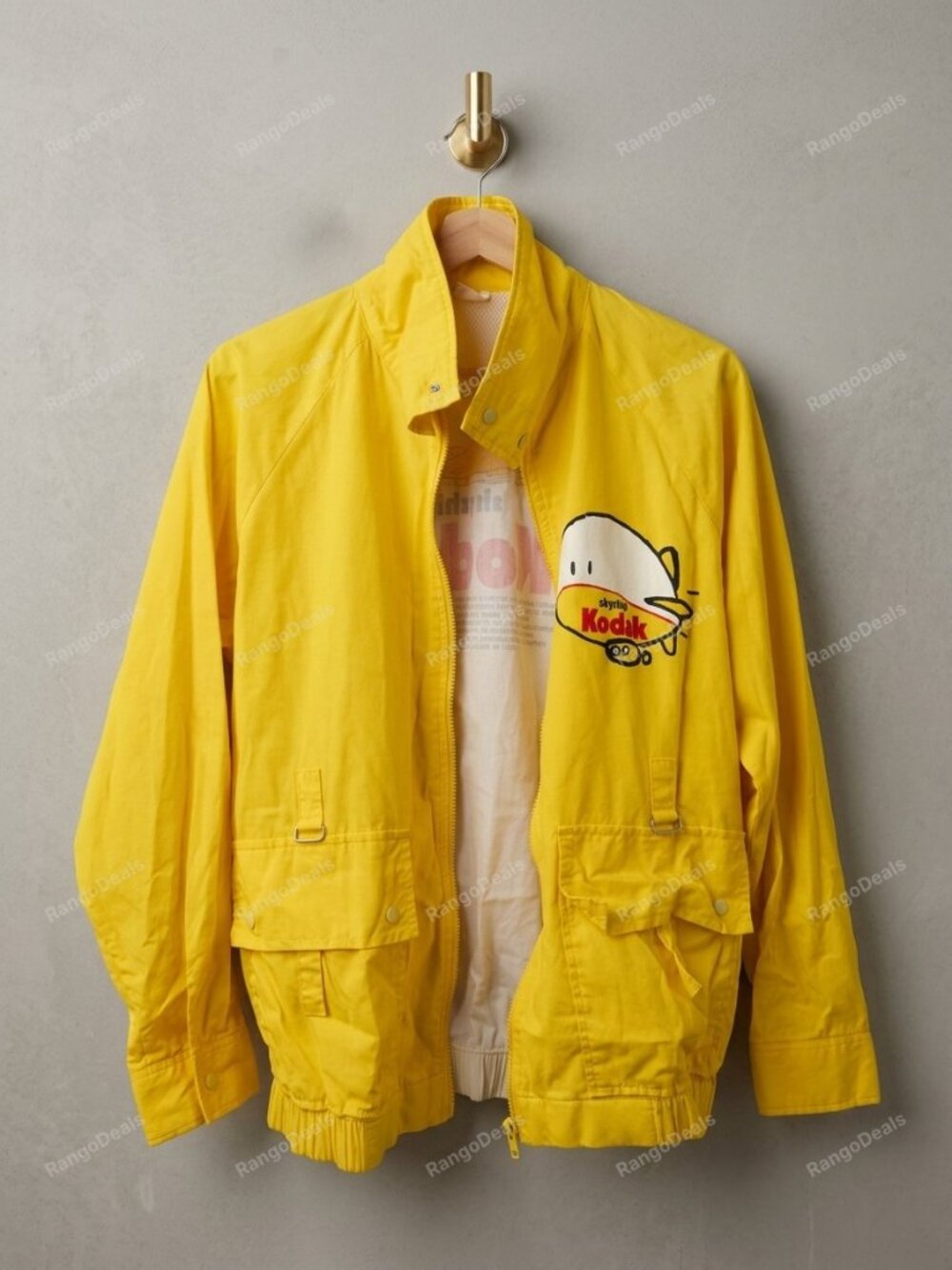 Vintage KODAK Skyship Bomber Windbreaker Zipper Jacket MADE IN JAPAN Size M